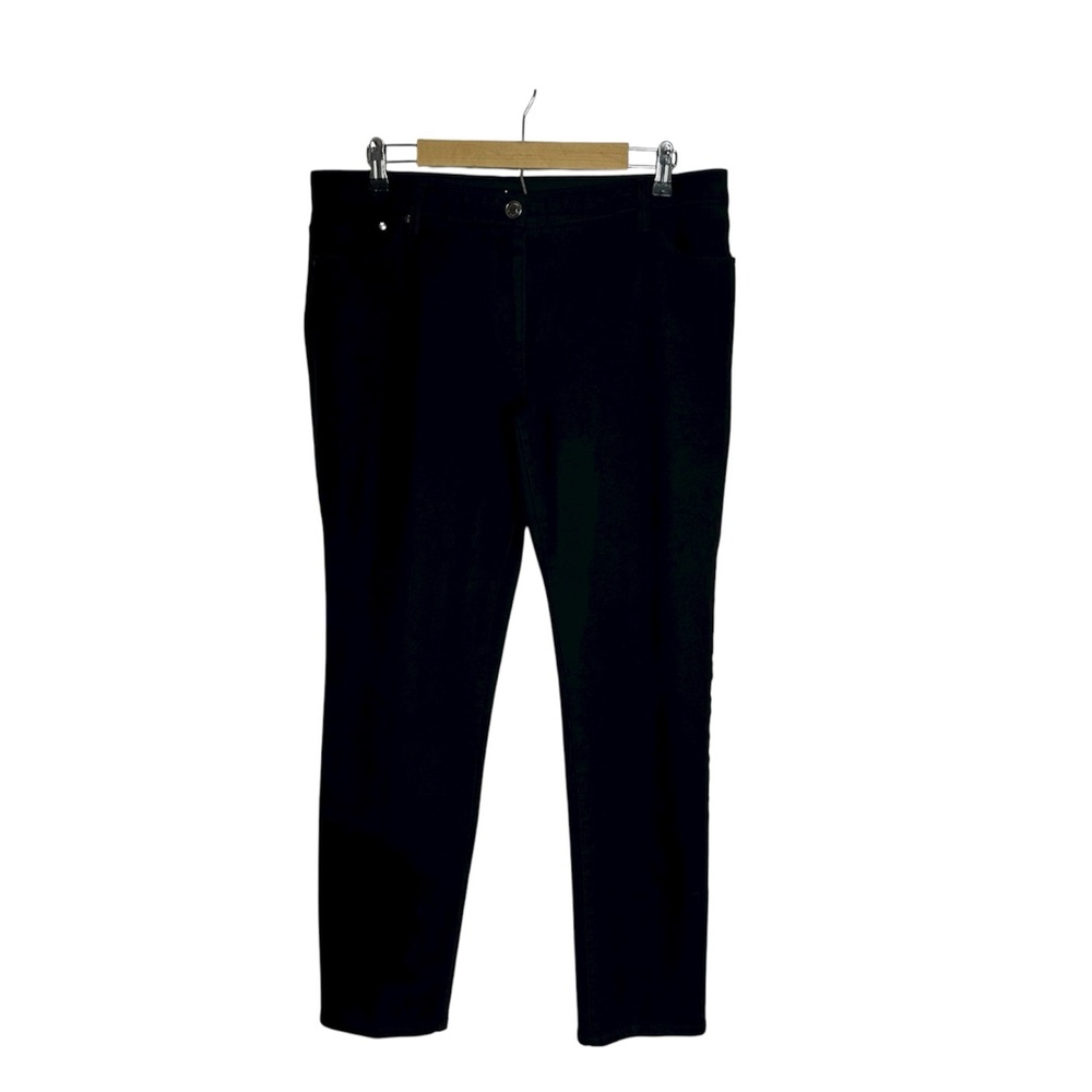 Chico’s So Slimming Cotton Blend Black Mid Rise Staple DenimJeans 2.5 = 14